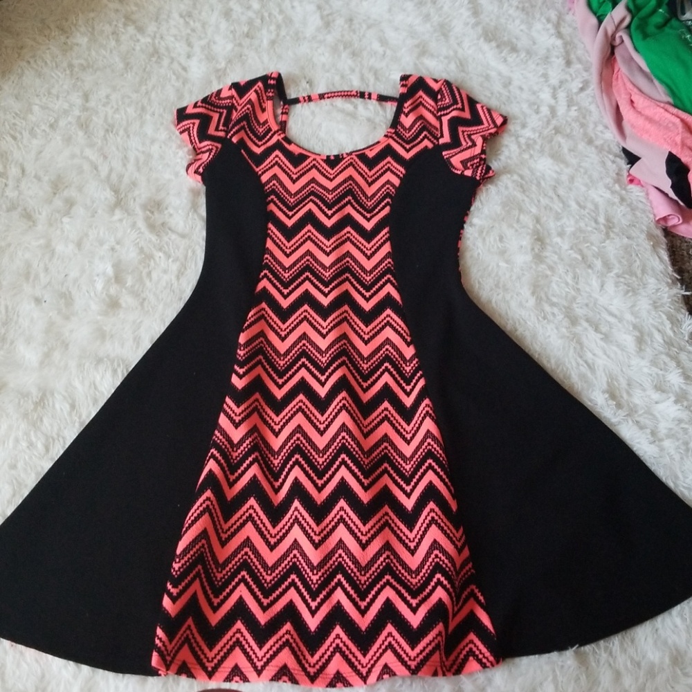 Color Block Skater Dress